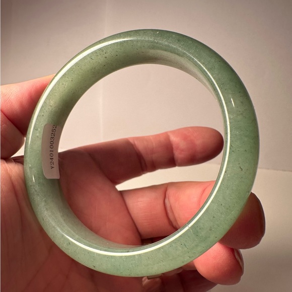 60mm Natural Green Ice through Jadeite Jade Bangle+Certificate 3252 - Picture 9 of 12